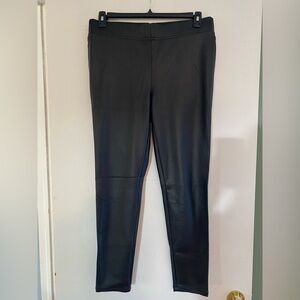 LOFT Black Faux Leather Pants
